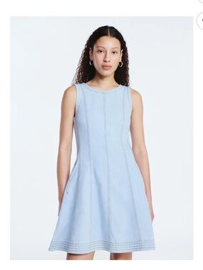 Light Blue Sleeveless Mini Dress